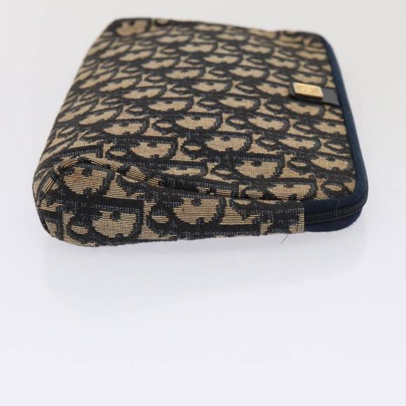 Christian Dior Trotter Canvas Clutch Bag Navy Auth ep4801 - Picture 3 of 16